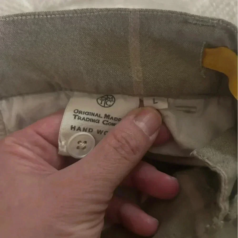 GUC Original Madras Trading Company Men’s size Large green stripe cotton pant. - Picture 8 of 13